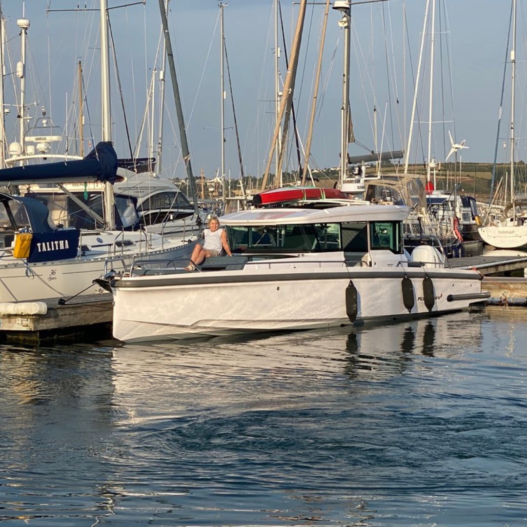 Axopar 37 at a West Country Marina